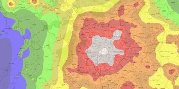 全球光污染地图，可查看某地光污染各种参数