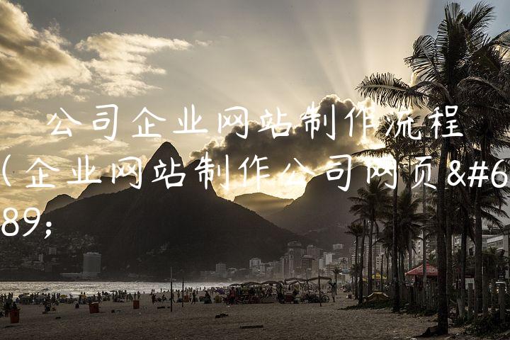 公司企业网站制作流程（企业网站制作公司网页）