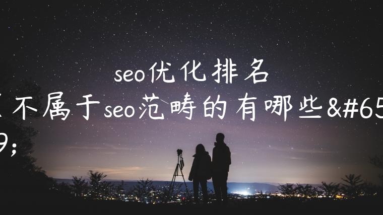 seo优化排名（不属于seo范畴的有哪些）