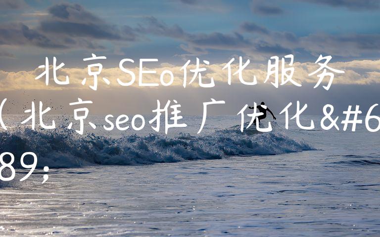 北京SEo优化服务（北京seo推广优化）