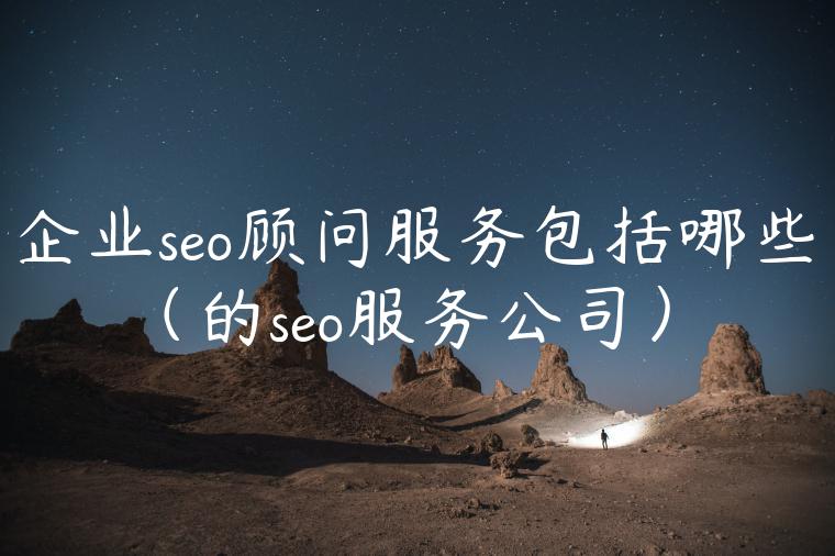 企业seo顾问服务包括哪些（的seo服务公司）