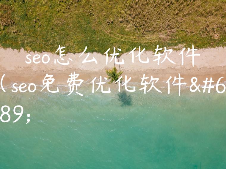 seo怎么优化软件（seo免费优化软件）