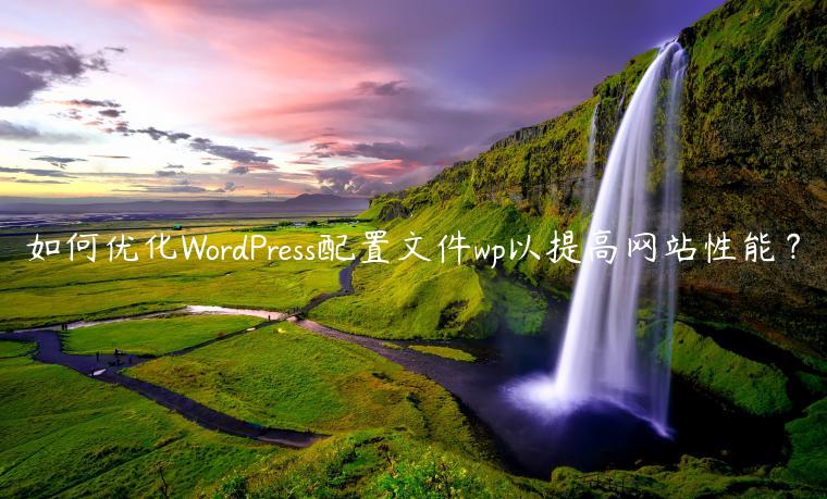 如何优化WordPress配置文件wp以提高网站性能？