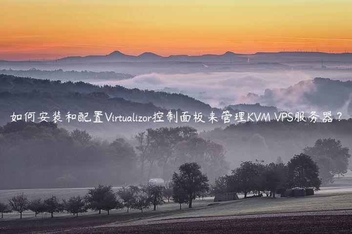 如何安装和配置Virtualizor控制面板来管理KVM VPS服务器？