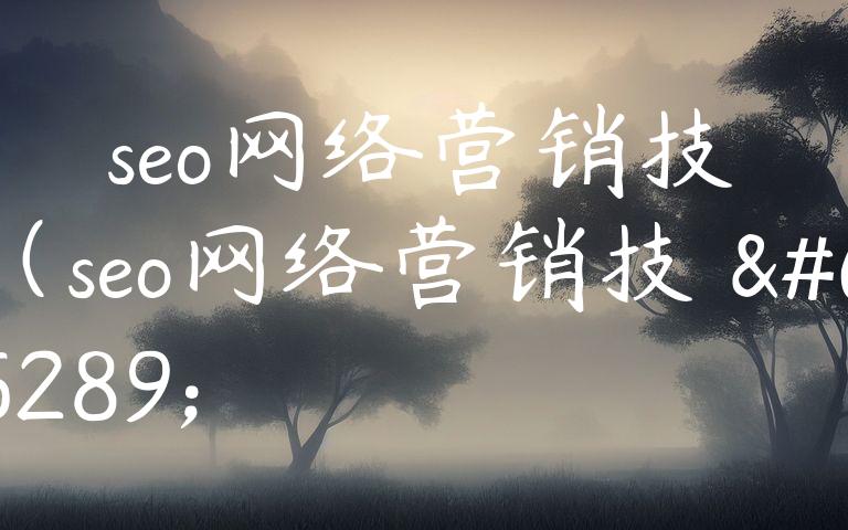 seo网络营销技巿（seo网络营销技巿）