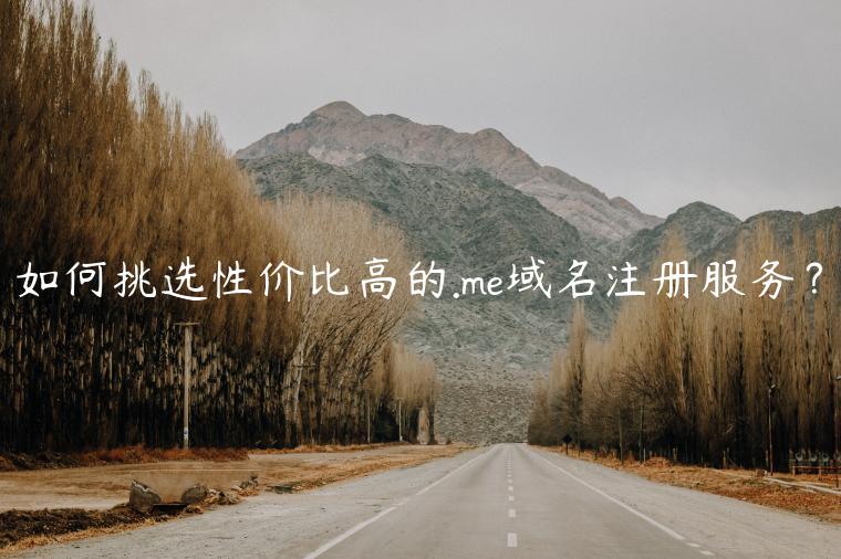 如何挑选性价比高的.me域名注册服务？