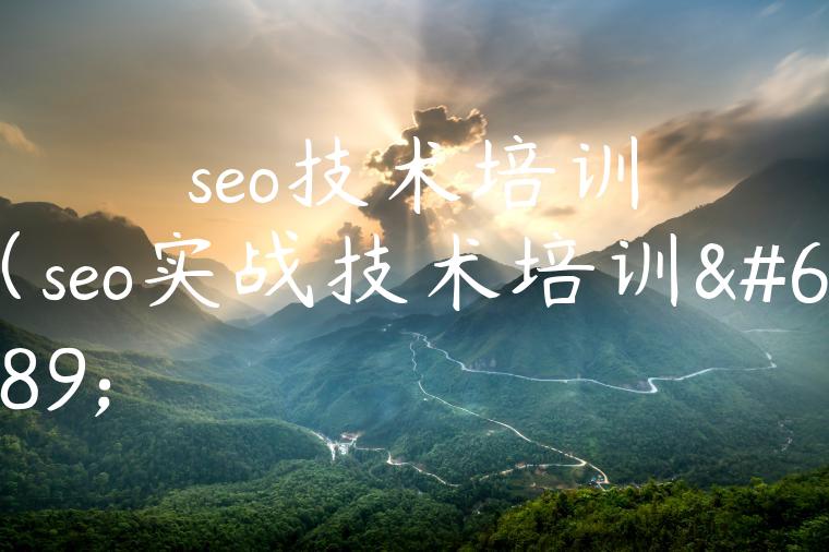 seo技术培训（seo实战技术培训）