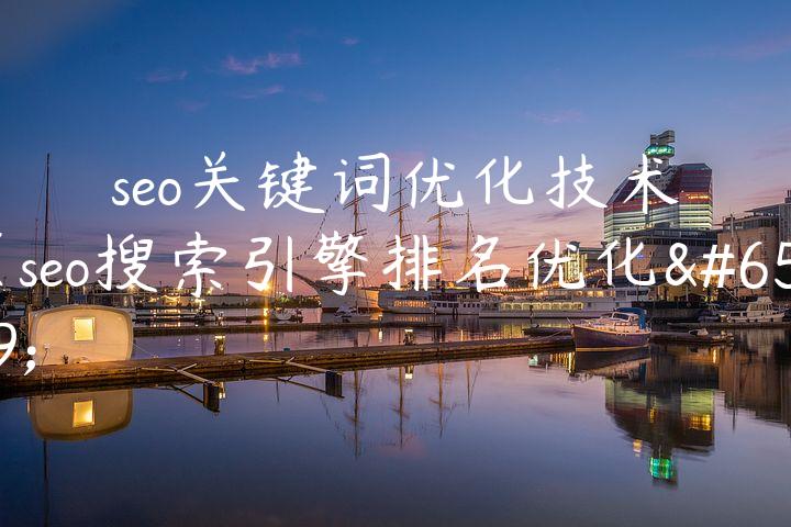 seo关键词优化技术（seo搜索引擎排名优化）