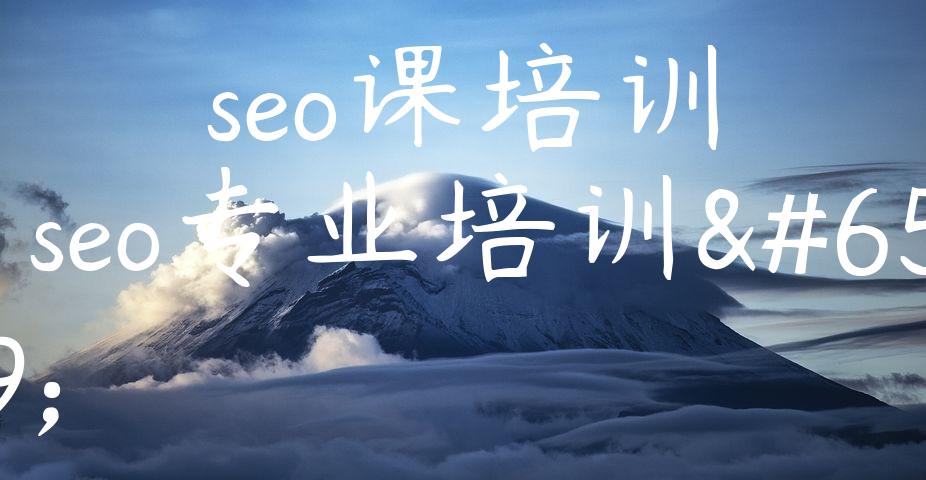 seo课培训（seo专业培训）