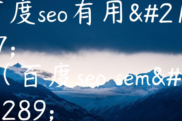 百度seo有用吗（百度seo sem）