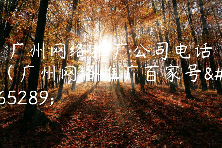 广州网络推广公司电话（广州网络推广百家号）