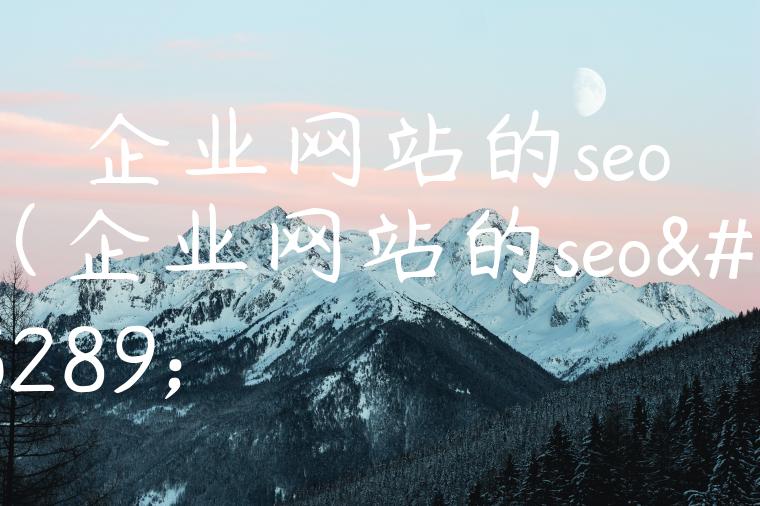 企业网站的seo（企业网站的seo）