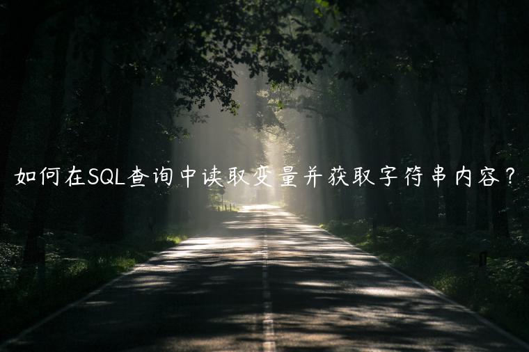 如何在SQL查询中读取变量并获取字符串内容？