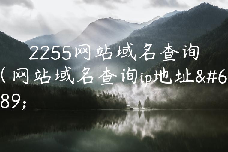 2255网站域名查询（网站域名查询ip地址）