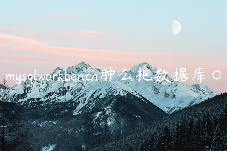 mysqlworkbench肿么把数据库○