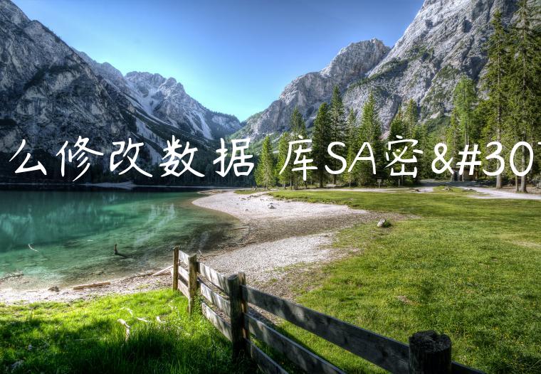 怎么修改数据❖库SA密码