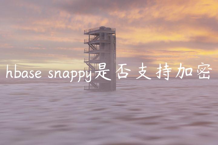 hbase snappy是否支持加密