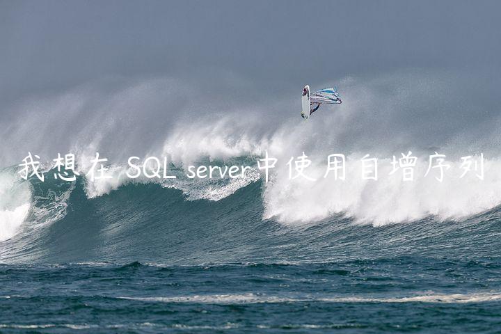 我想在✏SQL server中使用自增序列