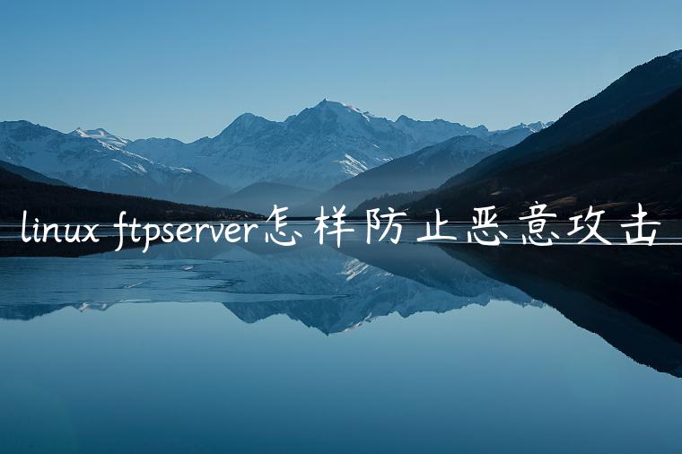 linux ftpserver怎样防止恶意攻击