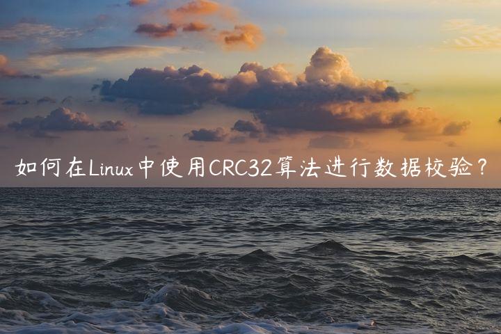 如何在Linux中使用CRC32算法进行数据校验？