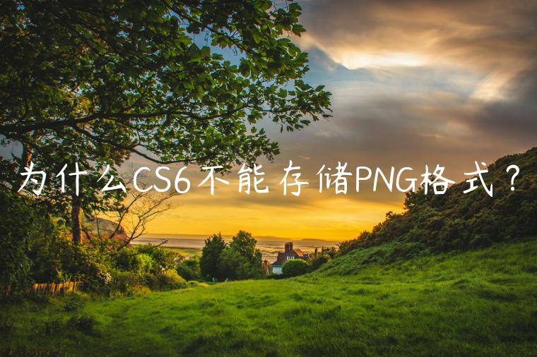 为什么CS6不能存储PNG格式？