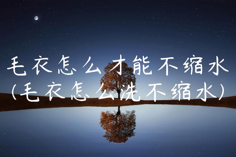 毛衣怎么才能不缩水(毛衣怎么洗不缩水)