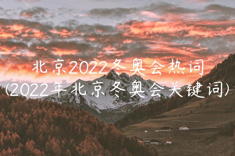 北京2022冬奥会热词(2022年北京冬奥会关键词)