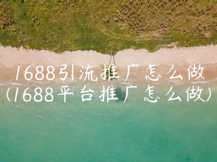 1688引流推广怎么做(1688平台推广怎么做)