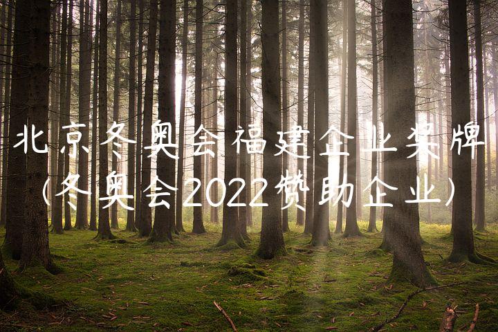 北京冬奥会福建企业奖牌(冬奥会2022赞助企业)