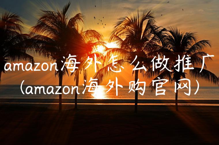 amazon海外怎么做推广(amazon海外购官网)