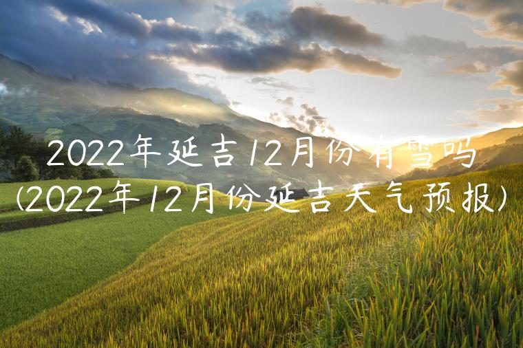 2022年延吉12月份有雪吗(2022年12月份延吉天气预报)