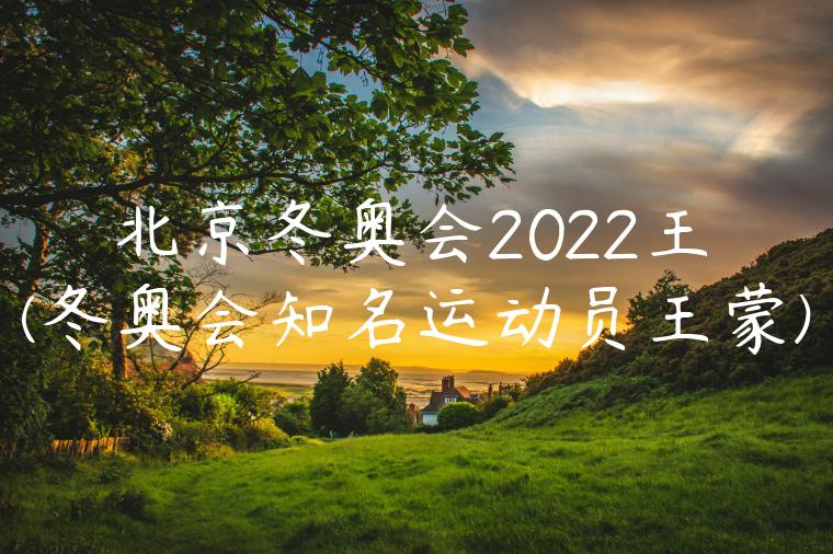 北京冬奥会2022王濛(冬奥会知名运动员王蒙)