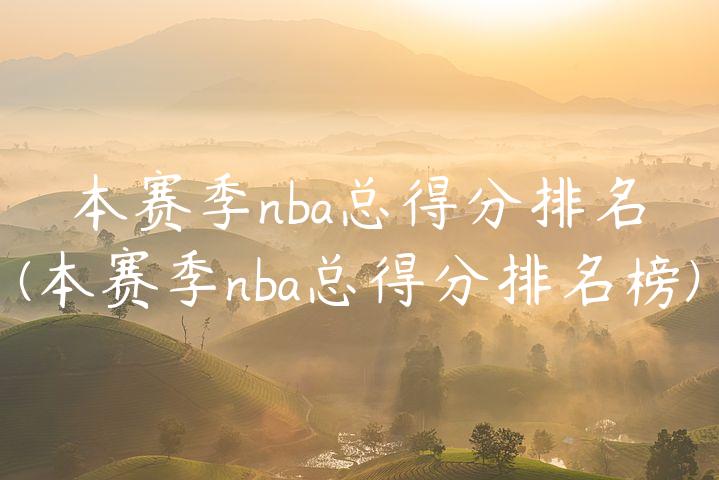 本赛季nba总得分排名(本赛季nba总得分排名榜)