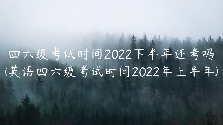 四六级考试时间2022下半年还考吗(英语四六级考试时间2022年上半年)