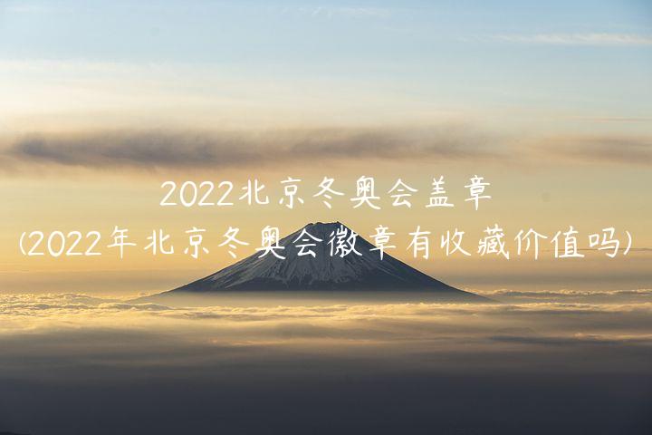 2022北京冬奥会盖章(2022年北京冬奥会徽章有收藏价值吗)